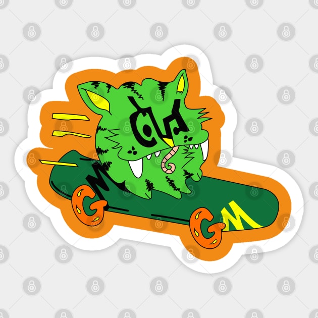 GM:KAT-CH ME! Sticker by Gr33nL3afM